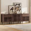 Buffet 94,5 "Mid-Century moderne avec tablettes réglables et 2 tiroirs-1644745168