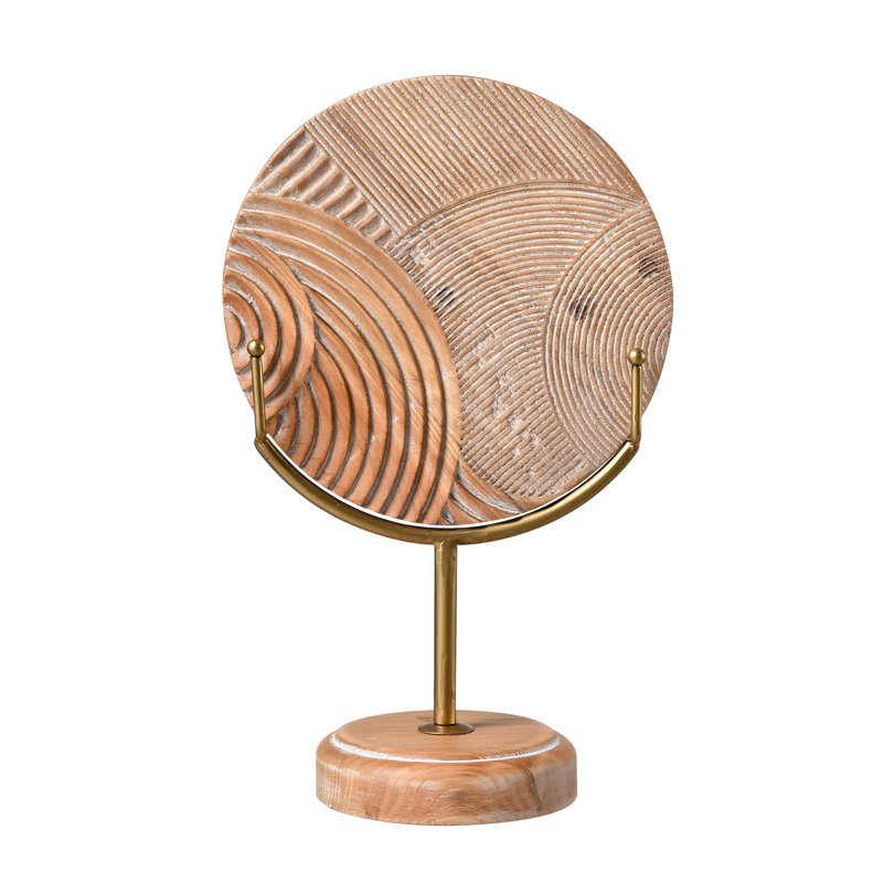Petit objet sculpté Lambert - naturel, H 12,75 po x l 7,75 po x P 4,75 po