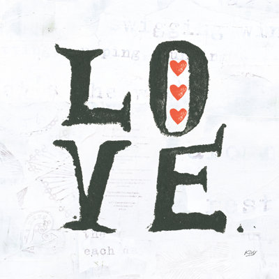 Love by Kellie Day - Wrapped Canvas Art Prints