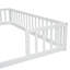 Lit double double avec clôture, garde-corps, lit Montessori sans porte pour filles, aucun sommier-1172201036