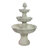 Duque Pineapple Traditional White Fiberglass 3-Tiered Outdoor Water Fountain