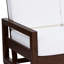 Causeuse d'extérieur en bois de teck massif Gustina avec coussin et accoudoirs-1118500621-1118507690