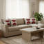 Ensemble de 4 coussins décoratifs en coton à motif géométrique rouge / blanc