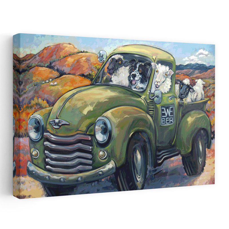 Eweber - animaux, art urbain et pop, surréalisme, voitures, chiens, art, H 24 po x l 36 po