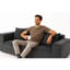 Fauteuil gris 3 avec fonction de compression modulaire et revêtement en velours côtelé, doux, style décontracté, tissu sans assemblage requis-280952132