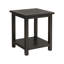 Table de bout en bois rustique avec tablette inférieure fonctionnelle