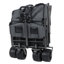 Chariot de chariot pliant convertible 3-en-1 avec banc - Chariot utilitaire robuste avec roues tout-terrain et rangement-126257600