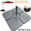 Square 4 Piece Heavy Duty Fillable Parasol Base Stand for Outdoor Garden Umbrellas