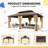 EROMMY 12 Ft. W x 18 Ft. D Aluminum Patio Gazebo, Hardtop Gazebo