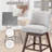  Kitchen Linen Swivel Bar Stools With Solid Wood Legs Upholstered Counter Stools-1553671279