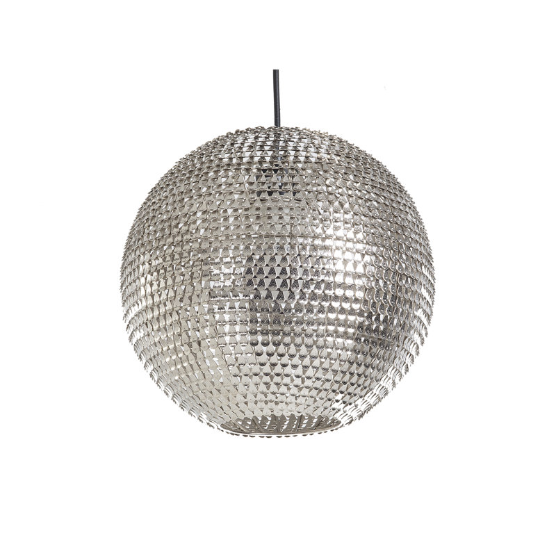 Derek 1 - Light Sphere Pendant, Nickle