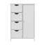 Armoire de rangement pour salle de bain, armoire de plancher avec tablette réglable et tiroirs