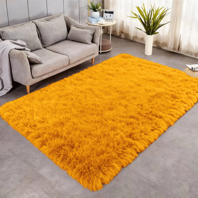 Solid Colour Shag Area Rug