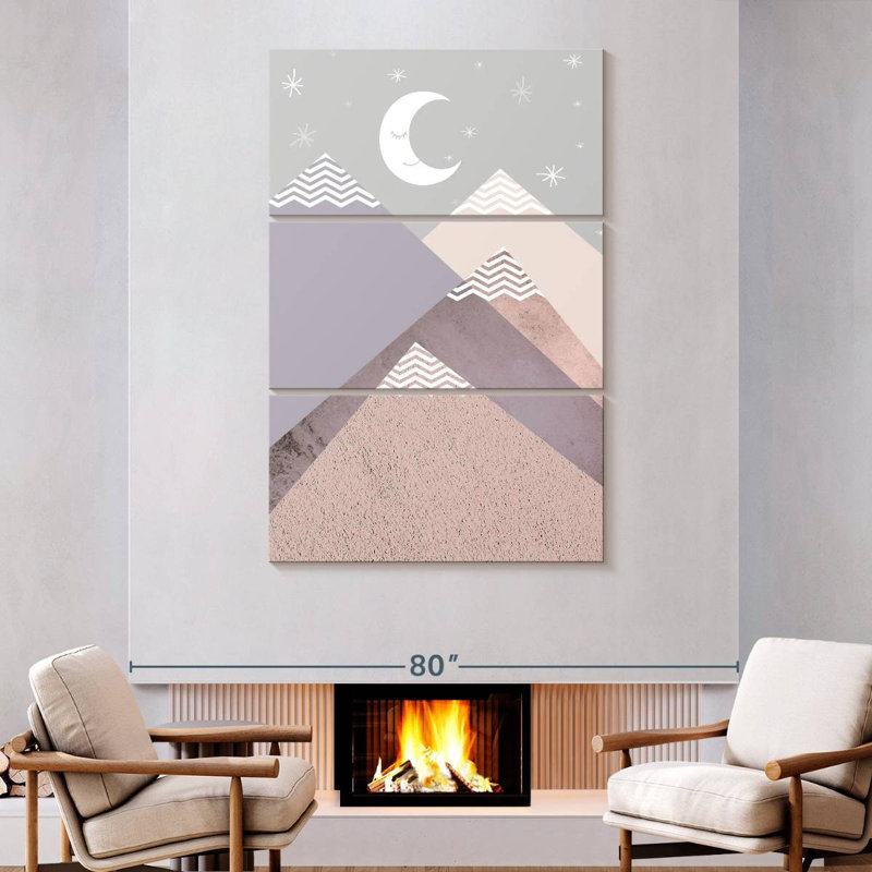 Avery Scandi Nursery Mountains, H 74 po x l 48 po