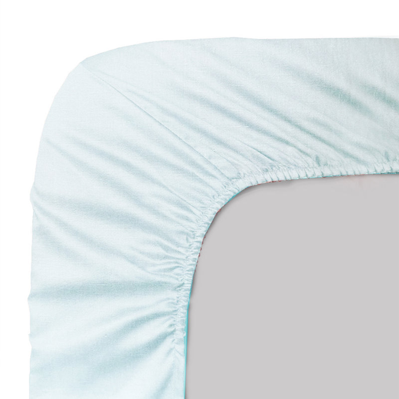 Meloy 100% Linen Flat Sheet, 140 x 190 cm, Glacier Blue