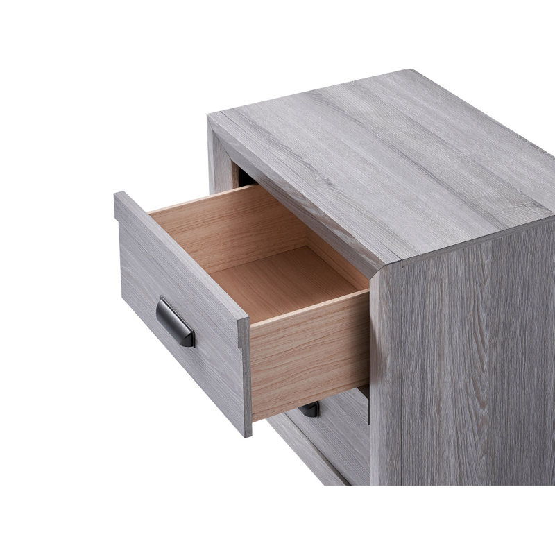 Table de chevet contemporaine 1Pc avec deux tiroirs de rangement