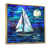 Toile avec cadre flottant or