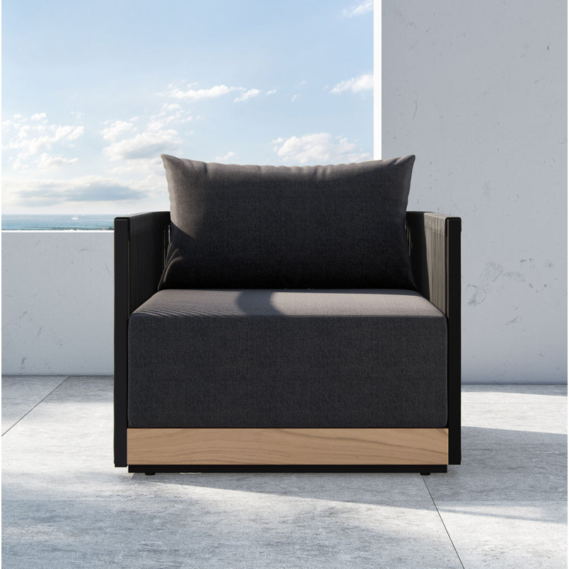 Clifton Lounge Chair In Peppercorn Fabric
