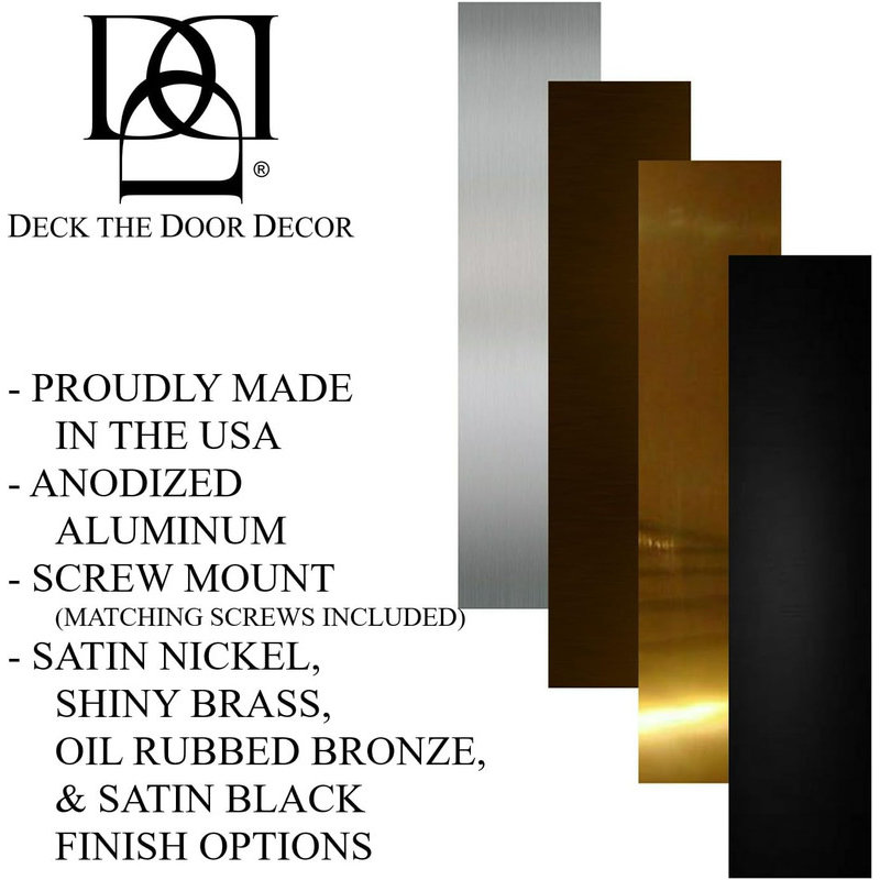 Push Plate, 12" H x 3" W x 0.04" D, Satin Black
