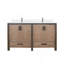 Meuble-lavabo double 60 po Rustwood X P 22 po D, ensemble de dessus et robinet en marbre de culture