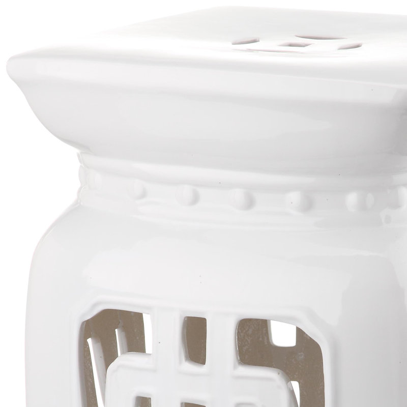 Tabouret de jardin Amedee, Blanc