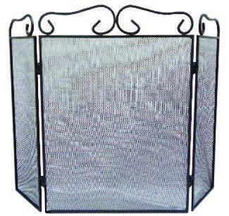 3 Panel Steel Fireplace Screen