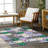Pender Multicolor Floral Patchwork Cotton Chenille Area Rug-1433968688