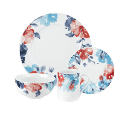 Pavlik Floral Breeze 16 Piece Dinnerware Set, Service for 4