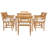 6 - Person Teak Wood Patio Dining Set with Rectangular Table , Cushions Included