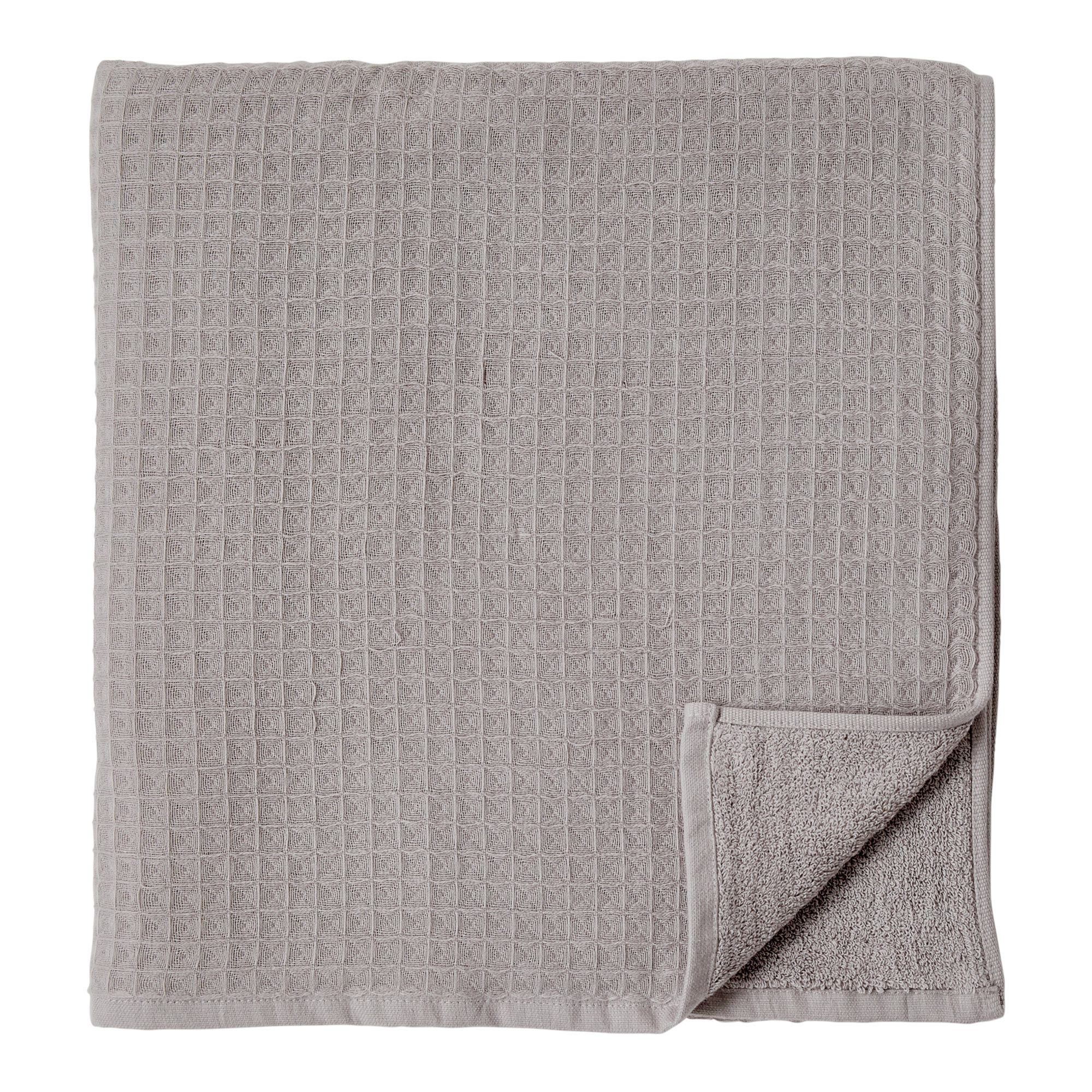 Waffle Twist 100% Cotton Bath Towel, Gray, Bath Towel - 1 Pack