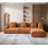 Canapé modulaire surdimensionné de 117,7 po 2 pièces, canapé modulaire en forme de L en velours Teddy pour salon, chambre à coucher