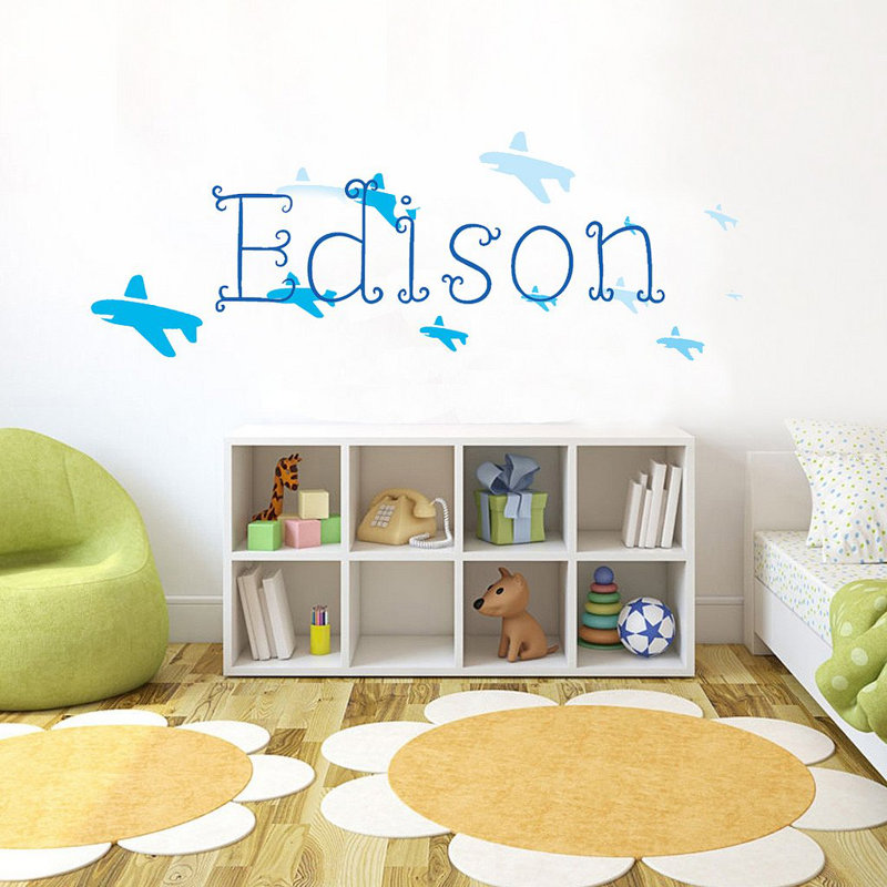 Décalcomanie murale chambre de bébé pour bébé name, H 8 po x l 30 po x P 1 po