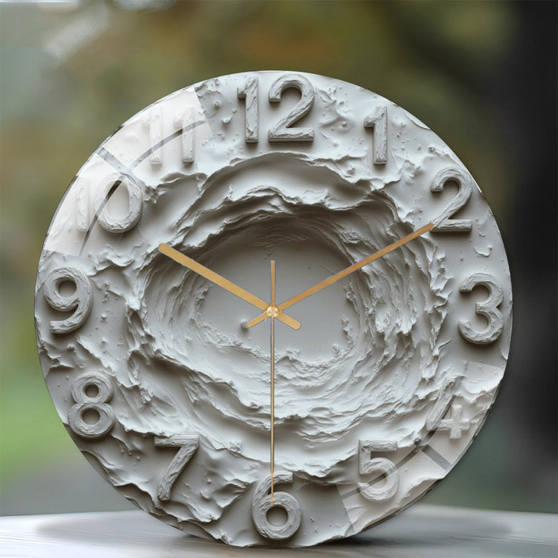 Horloge murale moderne moderne minimaliste blanche 12 po