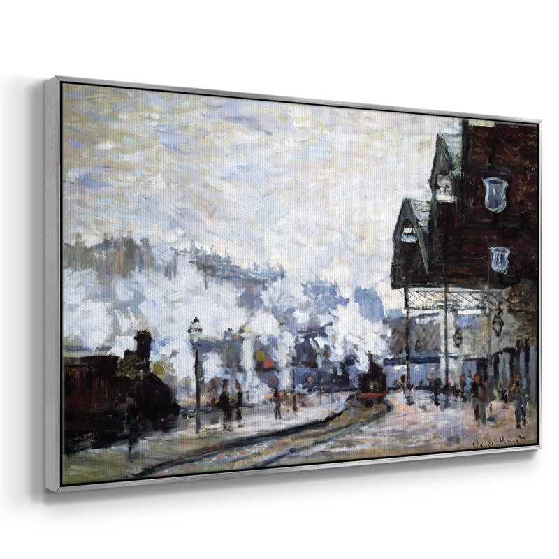 Saint encadré sur toile, Toile tendue avec cadre argenté, H 27 po x l 41 po x P 2 po