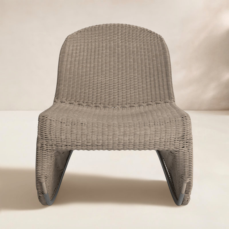 Chaise de patio Daughtery, Blanc rétro