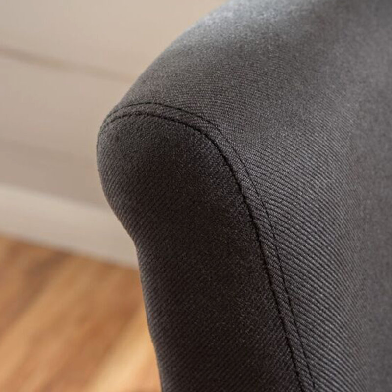 Tabouret de comptoir pivotant gris anthracite - siège en tissu, pieds en bouleau, hauteur de 40,5 po, profondeur de siège pratique de 16,5 po