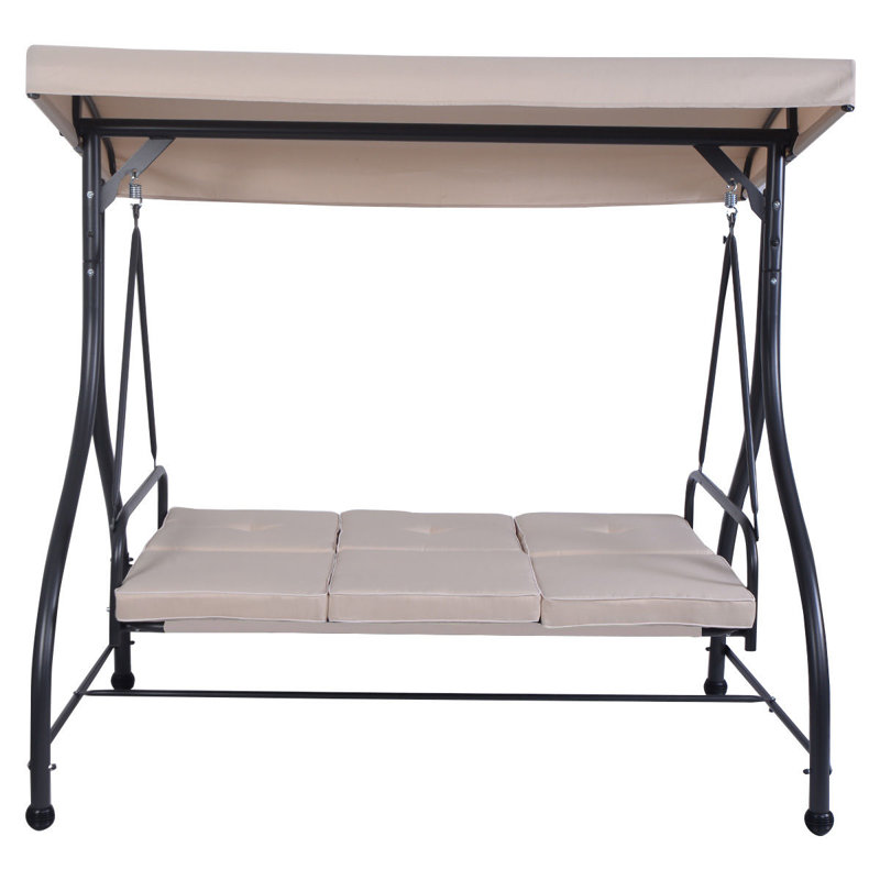 Ginder Porch Swing with Canopy, Beige