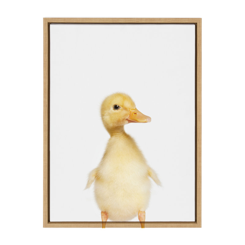 Animal Studio Duck by Amy Peterson Framed Canvas Wall Art Print, Natural