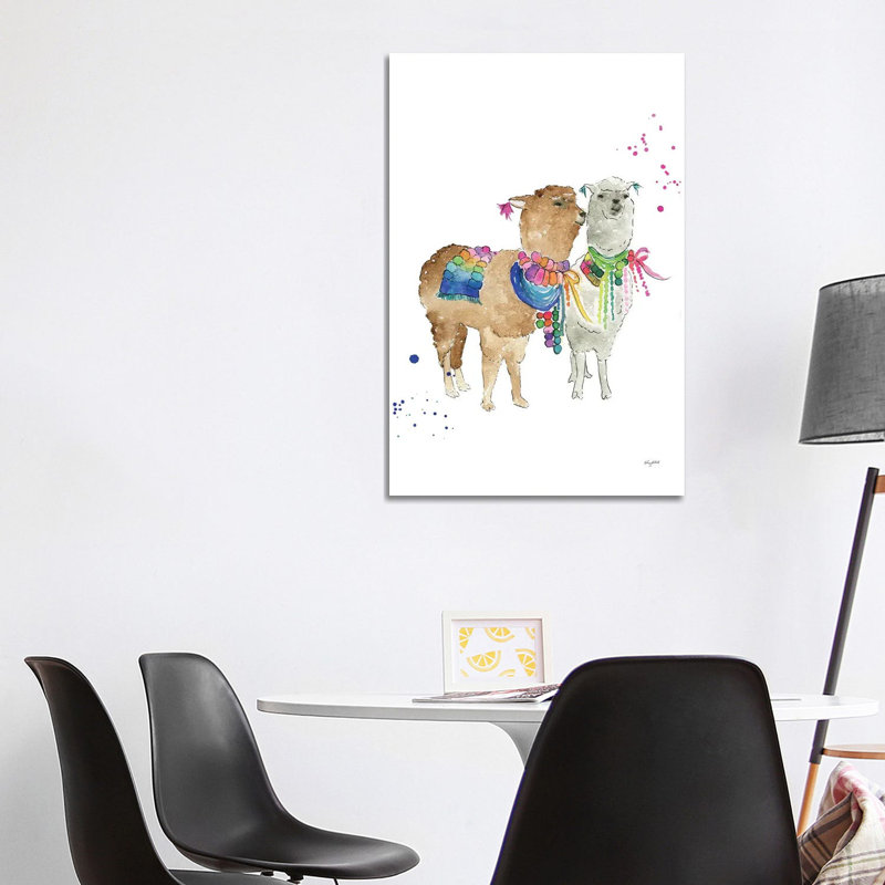 Drama Llama 1 Piece Wrapped Canvas Painting, 101.6 cm H x 66.04 cm W x 1.91 cm D