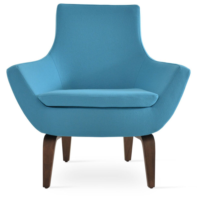 Fauteuil l 31 po Lakewood, Laine turquoise