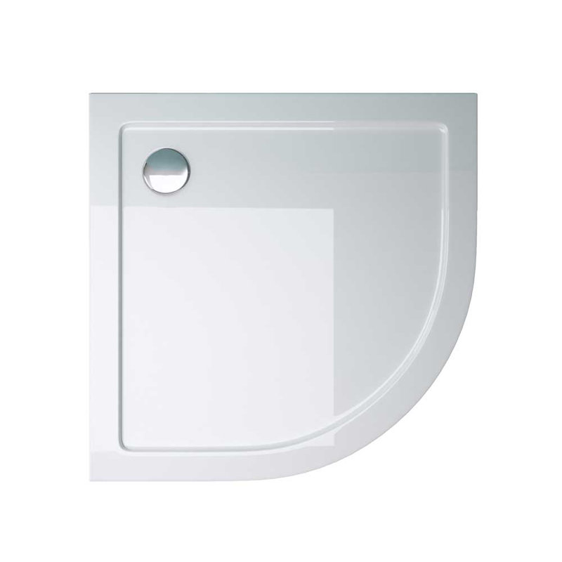  Acrylic Shower Tray Glossy White Finish - Quadrant - 1000 x 1000mm, 40cm H x 1000cm W x 1000cm D