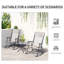 Ensemble de chaises berçantes 3 pièces Outsunny