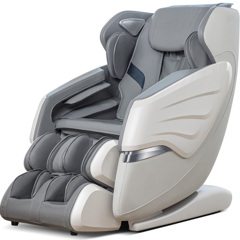 Faux Leather Heated Massage Chair, Gray