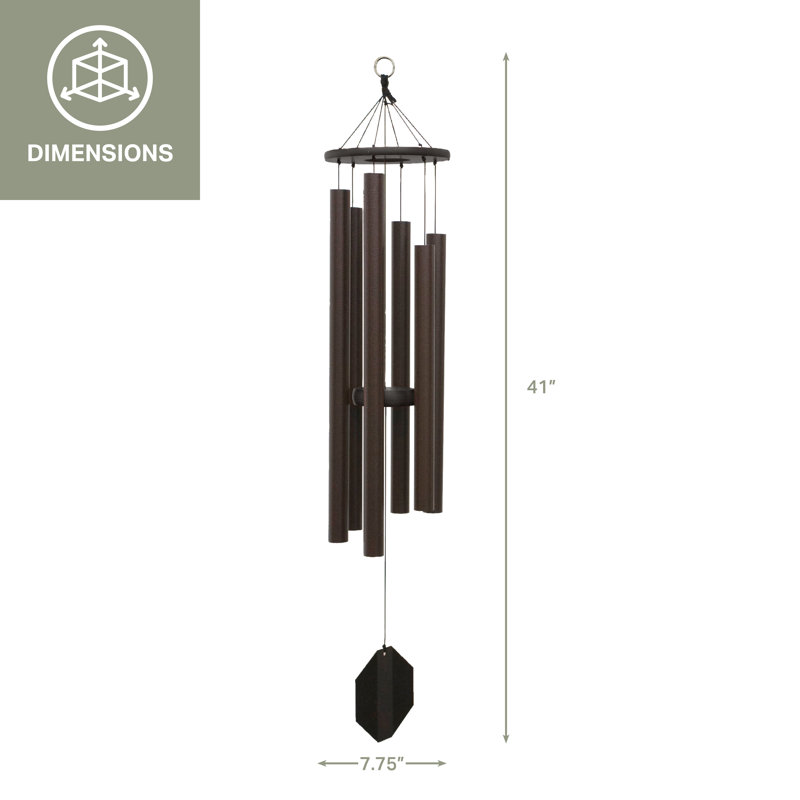 Textured Copper Powder Coated Aluminum Wind Chime