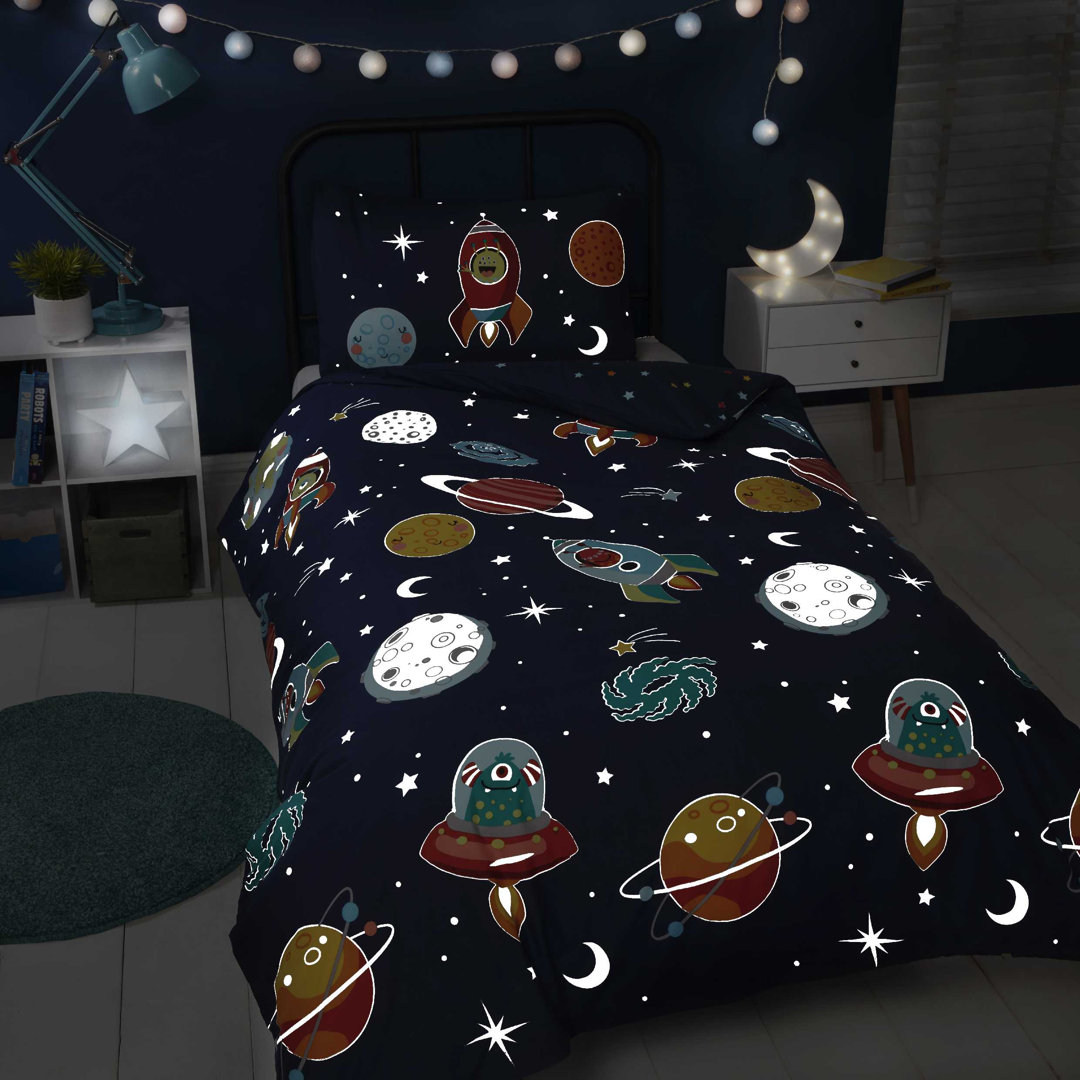 Bozrah Multicolor 132 TC Duvet Cover Set