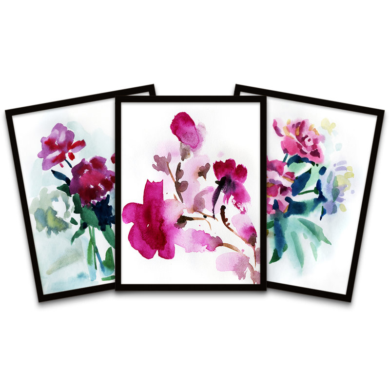 Flowers - 3 Piece Painting Set