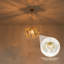 Luminaire suspendu en cristal en forme de fleur, lustre orbe 4 lumières de 17,7 po de diamètre, hauteur réglable pour plafonds inclinés, homologué ETL