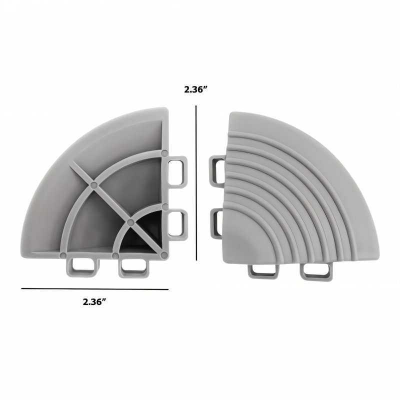 Ensemble de 4 carreaux de coin pour garage Cartrax, Gris clair