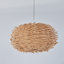 Luminaire suspendu 20 po en forme de nid d'oiseau en bambou
