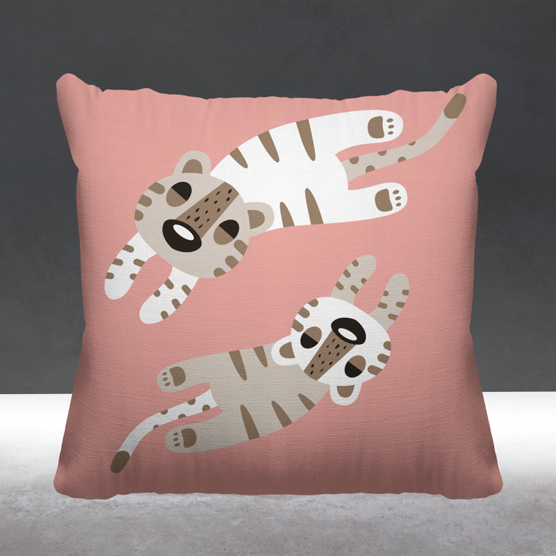 Coussin Jiba, L 17 po x H 17 po, Rose